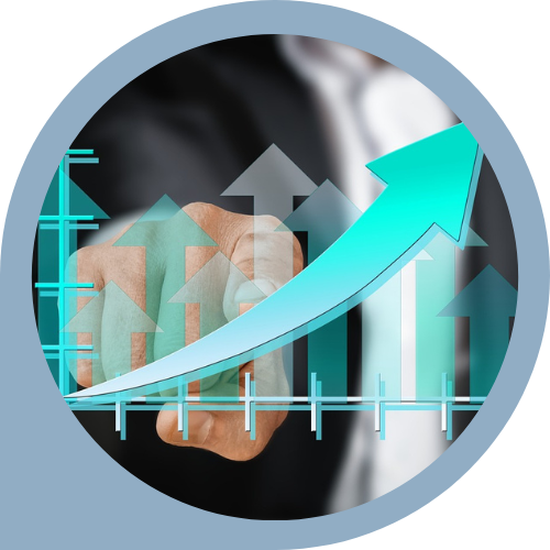 Graphique représentant une forte progression